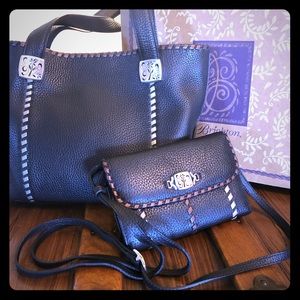Brighton “Tippi” handbag, matching wallet w/ strap